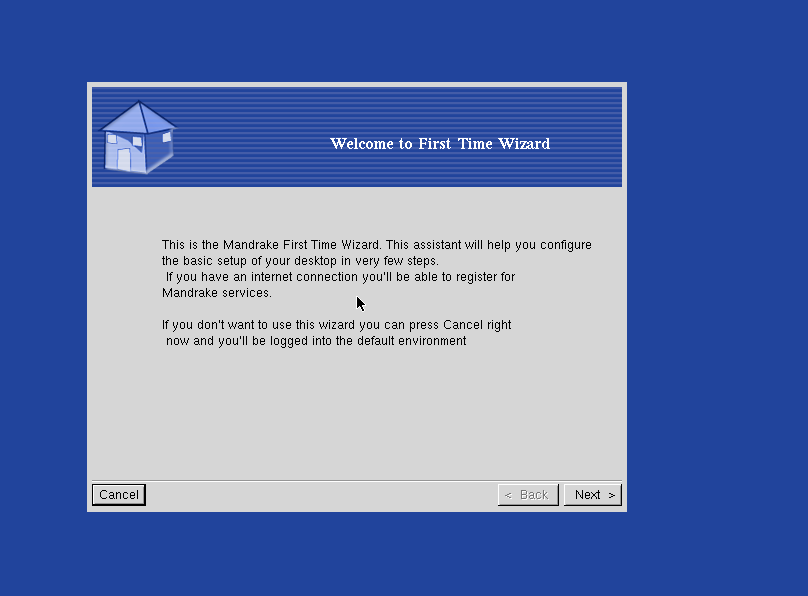 First Time Configuration Wizard